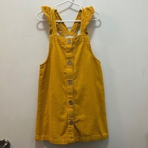 Yellow Button-Front Corduroy Dress Size 6